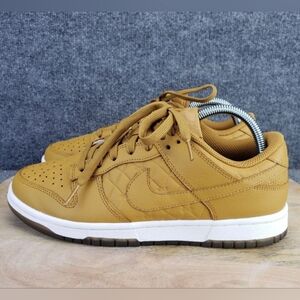 Nike Dunk Low Quilted Wheat Womens Size 9 Brown Athletic Shoes DX3374-700
